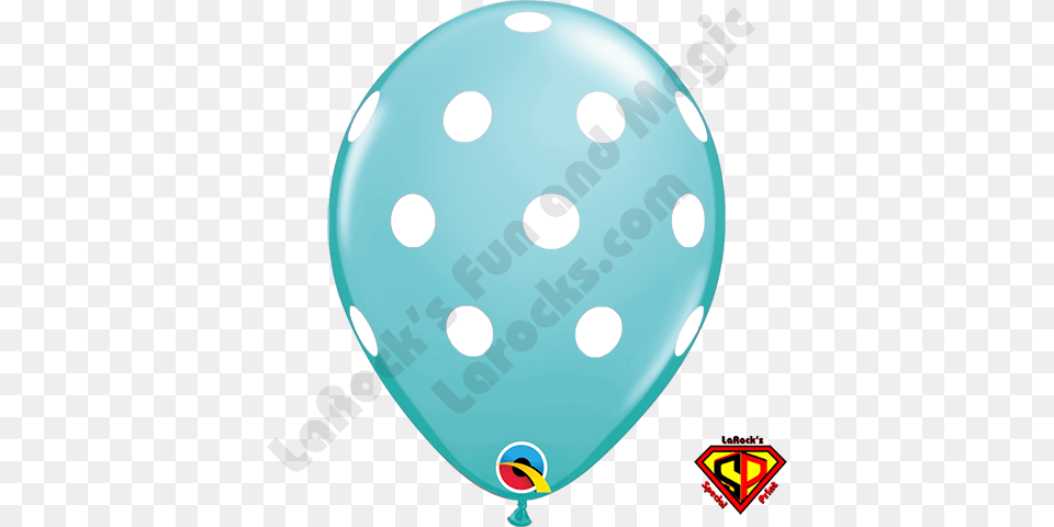 Qualatex 5 Inch Round Big Polka Dot Caribbean Blue Cosas De Color Celeste, Balloon, Pattern, Disk Free Png Download
