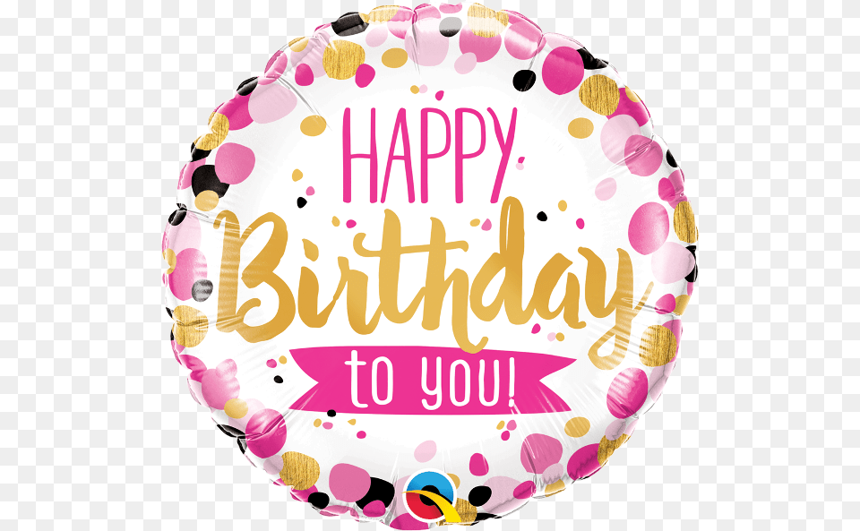 Qualatex Happy Birthday Balloons, Birthday Cake, Cake, Cream, Dessert Free Png