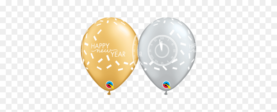 Qualatex Printed Latex New Year Confetti Countdown, Balloon, Aircraft, Transportation, Vehicle Free Transparent Png