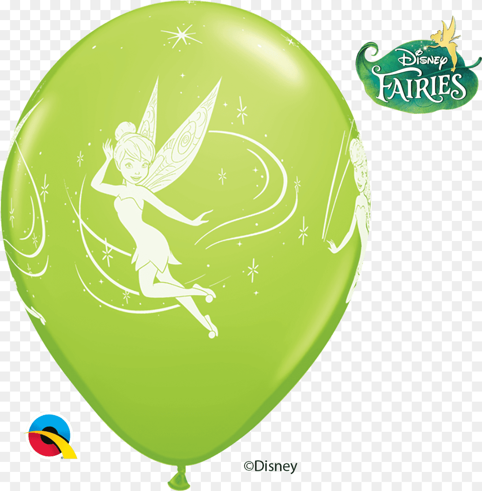 Qualatex Tinkerbell Lime Green 6pk With Helium Walltastic Disney Fairies Tinker Bell, Balloon, Baby, Person, Face Free Png Download