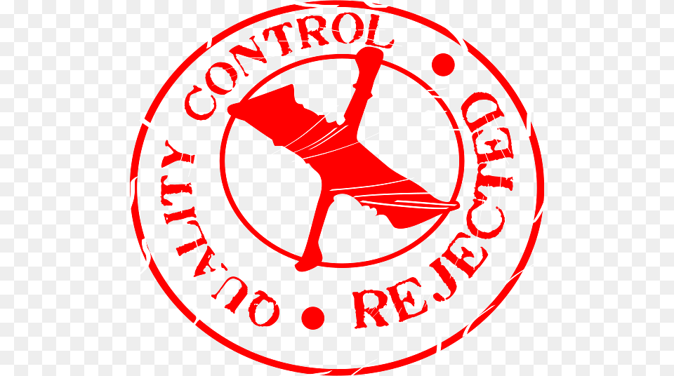Quality Control Rejected Stamp, Logo, Symbol, Ammunition, Grenade Free Png