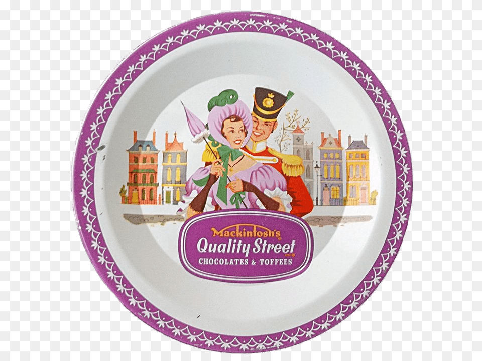 Quality Street Chocolate Vintage Tin, Art, Porcelain, Platter, Meal Png