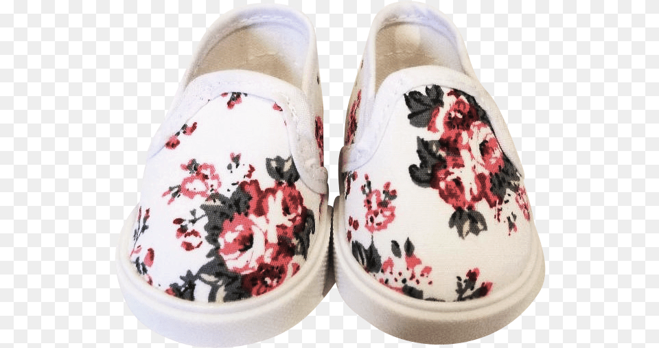 Quality White Canvas Floral Slip On Sneakers Shoes, Clothing, Footwear, Shoe, Sneaker Free Png Download