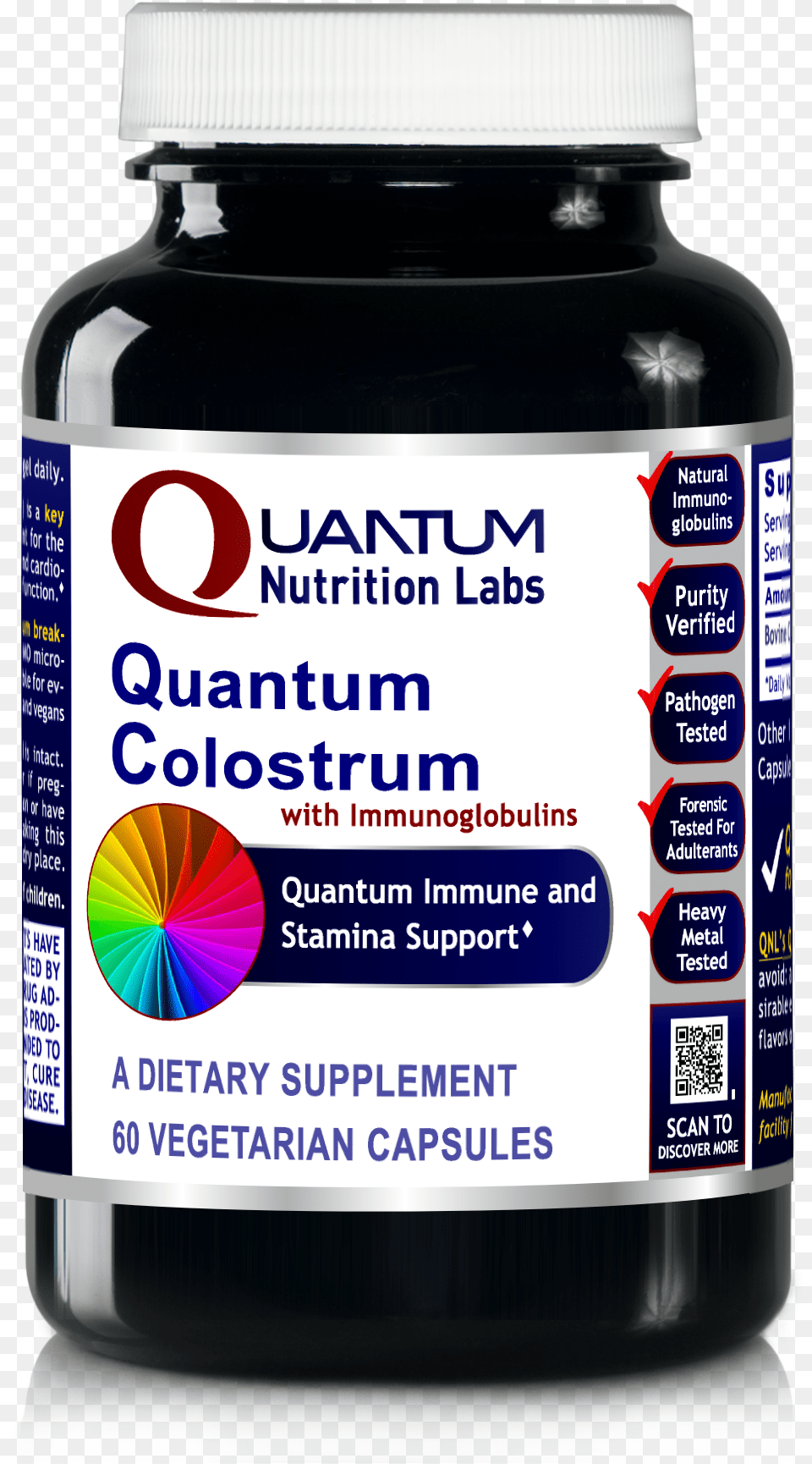 Quantum Colostrum With Immunoglobulins Dietary Supplement Nucleotides Supplements, Food, Qr Code, Seasoning, Syrup Free Transparent Png