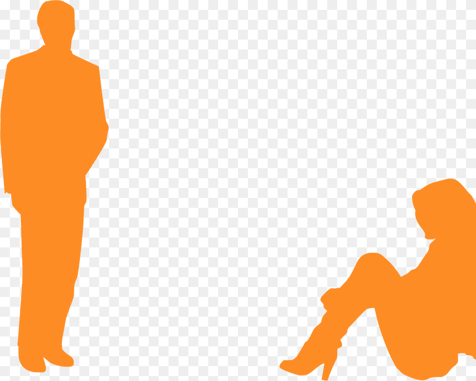 Quarrel Silhouette, Adult, Male, Man, Person Free Png Download