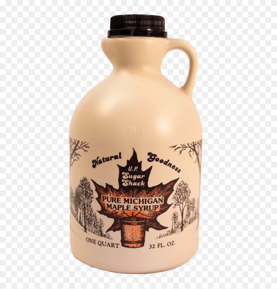 Quart Pure Maple Syrup Glass Bottle, Jug, Beverage, Milk, Food Free Transparent Png