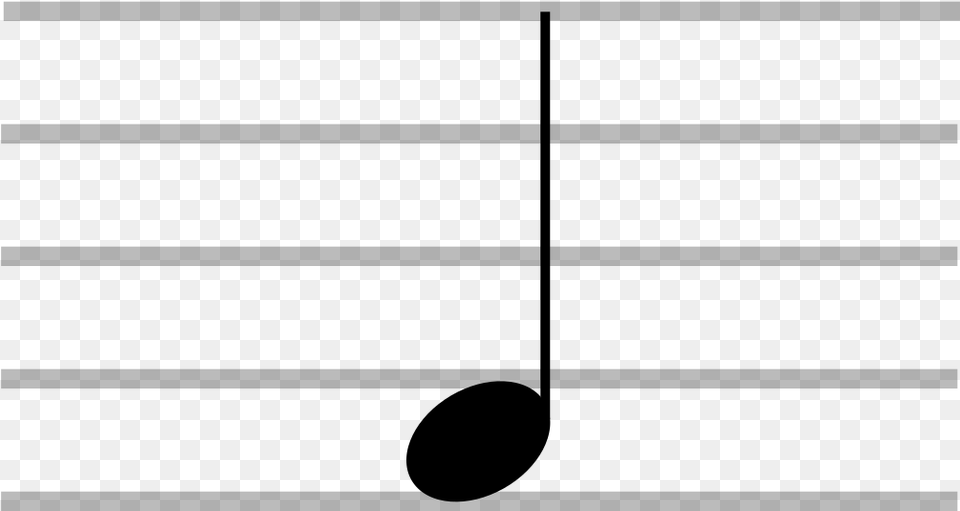Quarter Note In Music, Gray Png Image