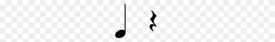 Quarter Note Quarter Rest, Gray Png Image