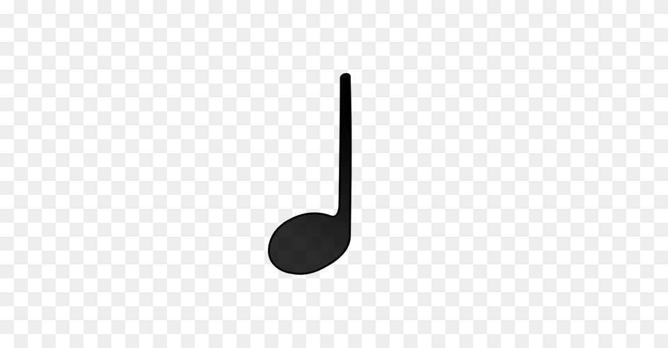 Quarter Note With Stem Facing Up Vector Gray Png Image