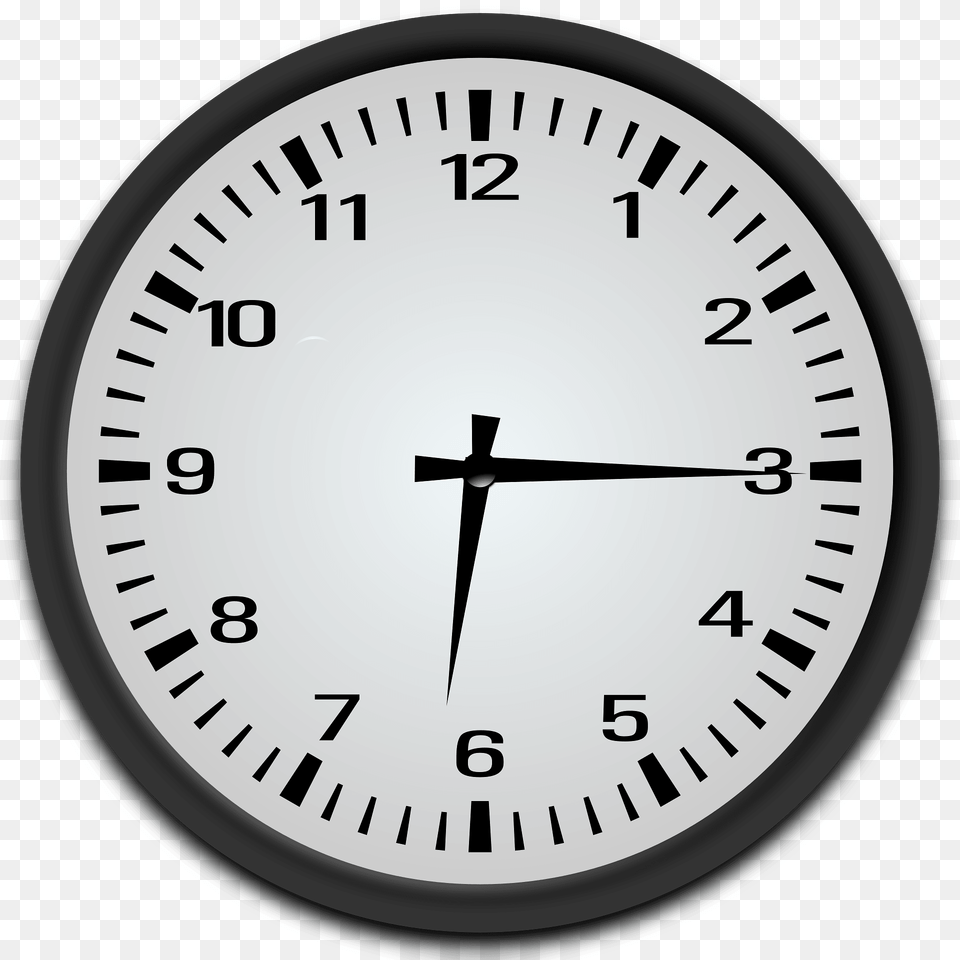 Quarter Past 6 Clipart, Analog Clock, Clock Free Png