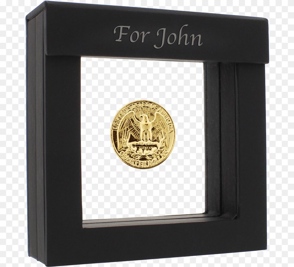 Quarter Us Dollar Gold Plated Coin 1 Shilling Oostenrijk Mailbox, Trophy Free Png Download