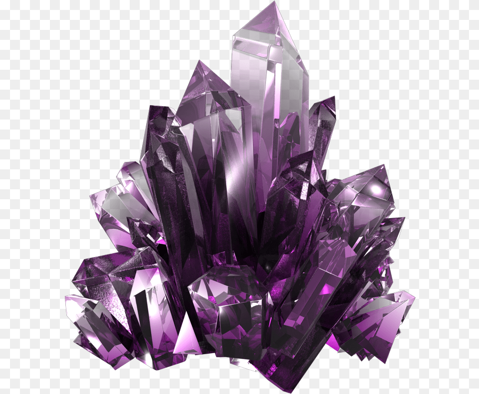Quartz Crystal Amethyst Purple Rock Gem Aesthetic Chinees Word Of Crystal, Accessories, Ornament, Mineral, Jewelry Free Png