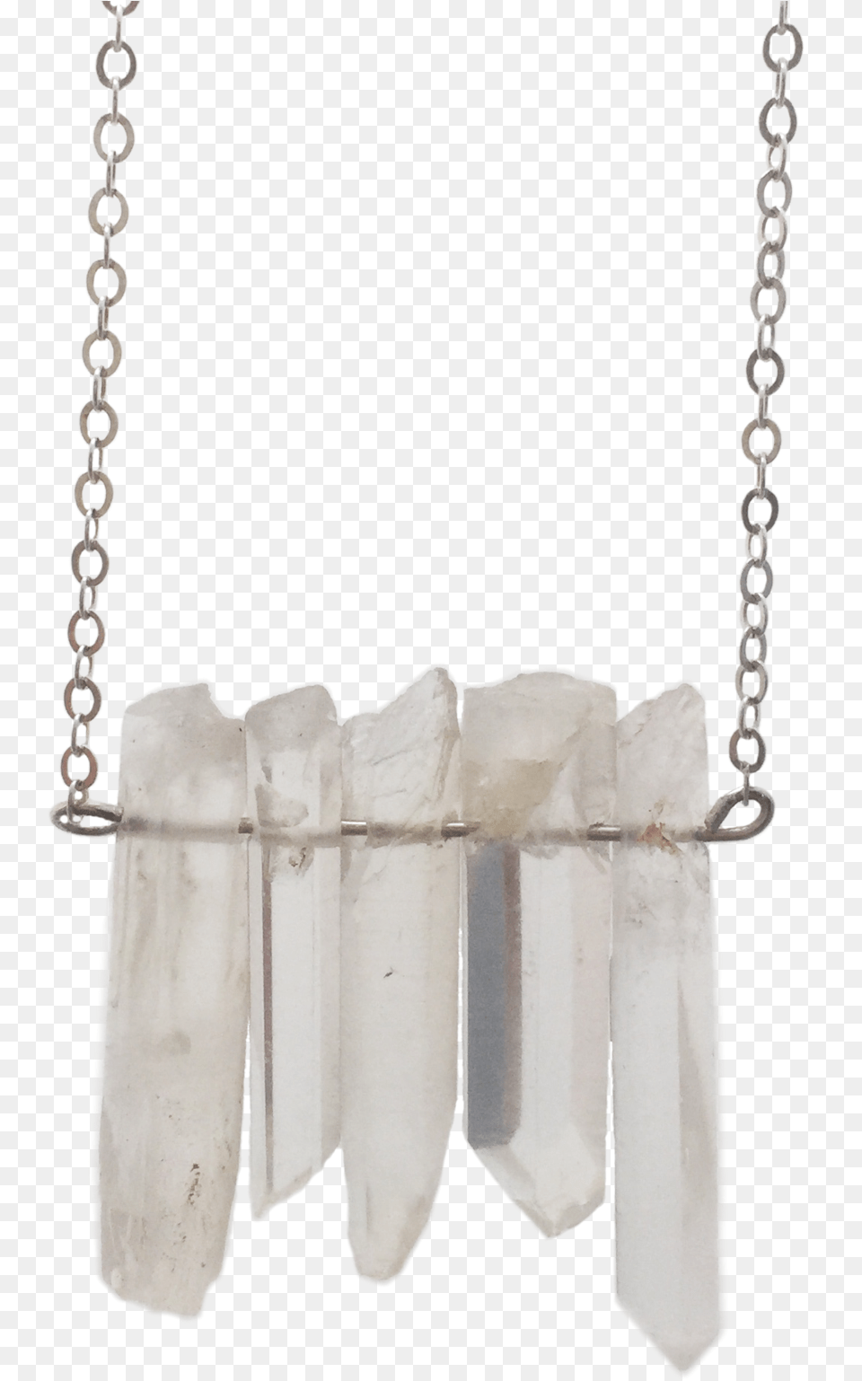 Quartz Point Line Silver Necklaceclass Lazyload, Accessories, Jewelry, Necklace, Crystal Free Png Download