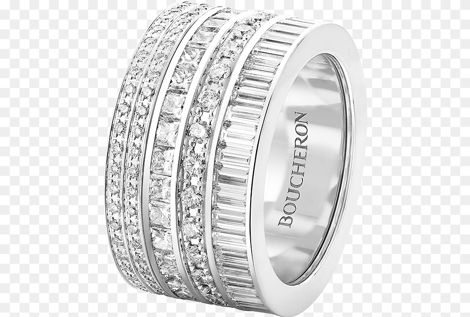 Quatre Radiant Ring Boucheron Quatre Radiant Diamond Ring, Accessories, Silver, Gemstone, Jewelry Png
