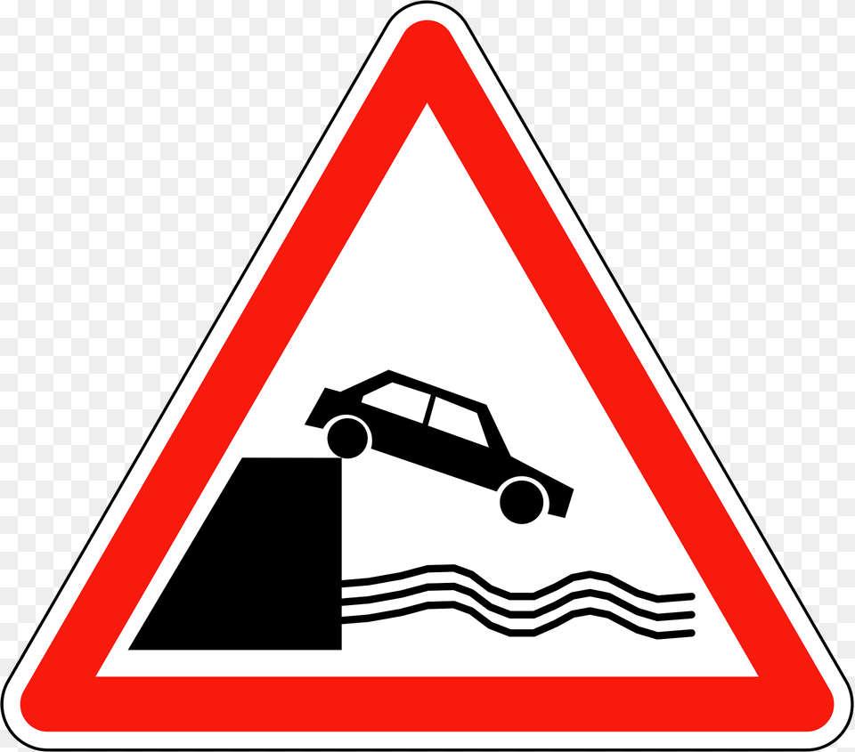 Quayside Or River Bank Clipart, Sign, Symbol, Road Sign, Car Png