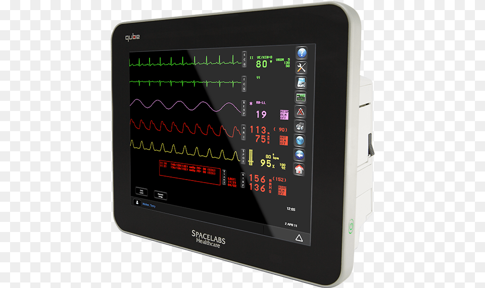 Qube Compact Patient Monitor Spacelabs Monitor, Computer Hardware, Electronics, Hardware, Screen Free Png Download
