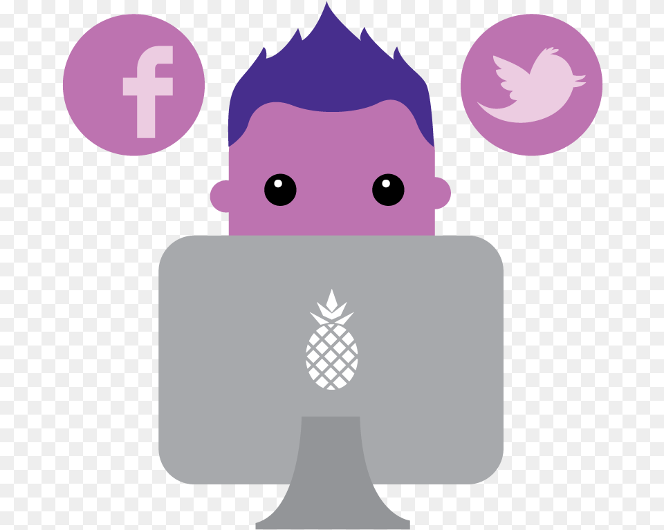 Qubesocial Man Pineapple Illustration, Sticker, Baby, Person, Face Png Image