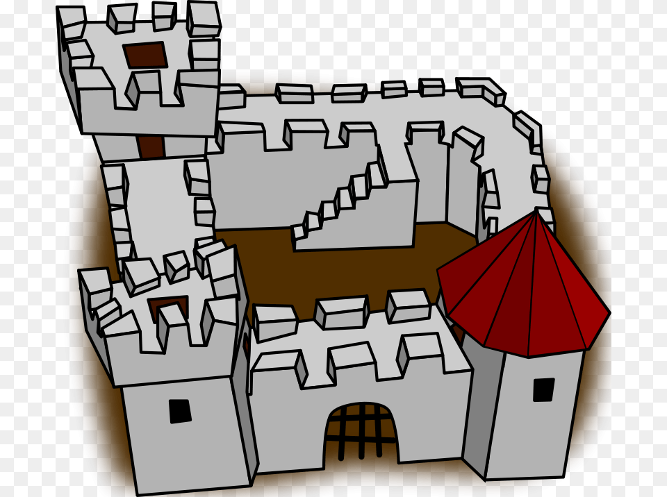 Qubodup Ugly Non Perspective Cartoony Fort Fortress Stronghold Or Castle, Architecture, Building, Arch Free Transparent Png
