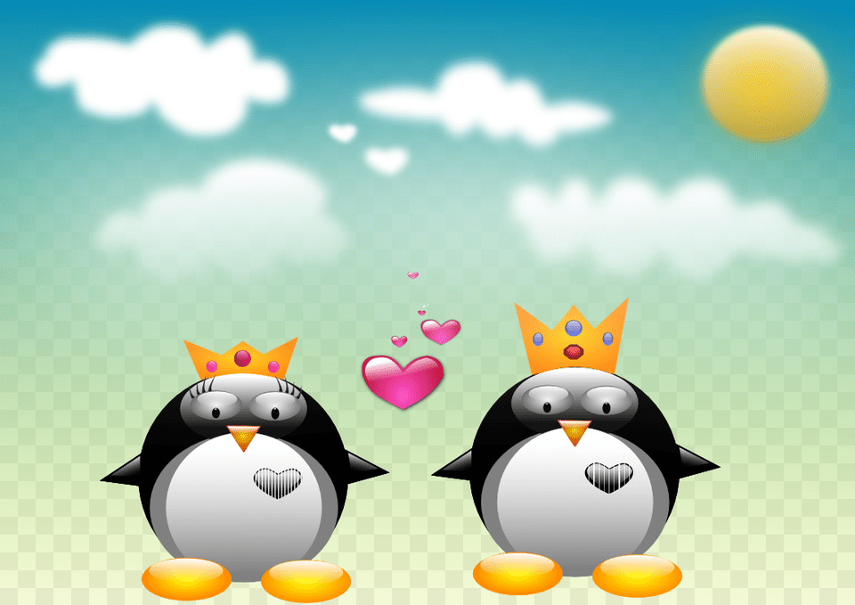 Queen Amp King Penguin Penguin King And Queen, Animal, Bird Free Png