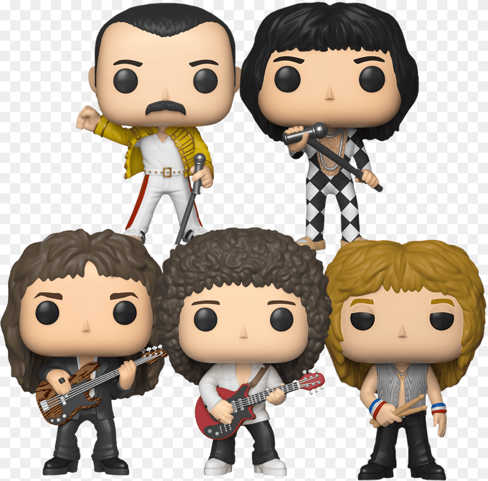 Queen Band Pop Vinyl, Baby, Doll, Guitar, Musical Instrument Png Image