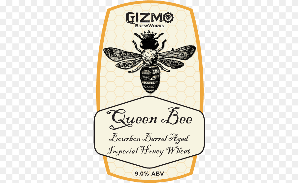 Queen Bee Bourbon Barrel Aged Imperial Honey Wheat Gizmo Gizmo Queen Bee, Animal, Wasp, Invertebrate, Insect Free Transparent Png