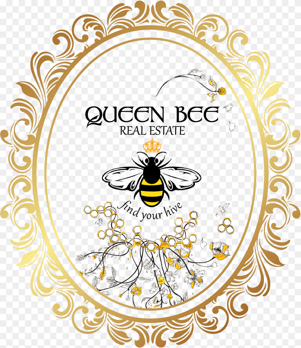 Queen Bee Gold Oval Frame Vippng Oval Gold Frame, Animal, Insect, Invertebrate, Wasp Free Png