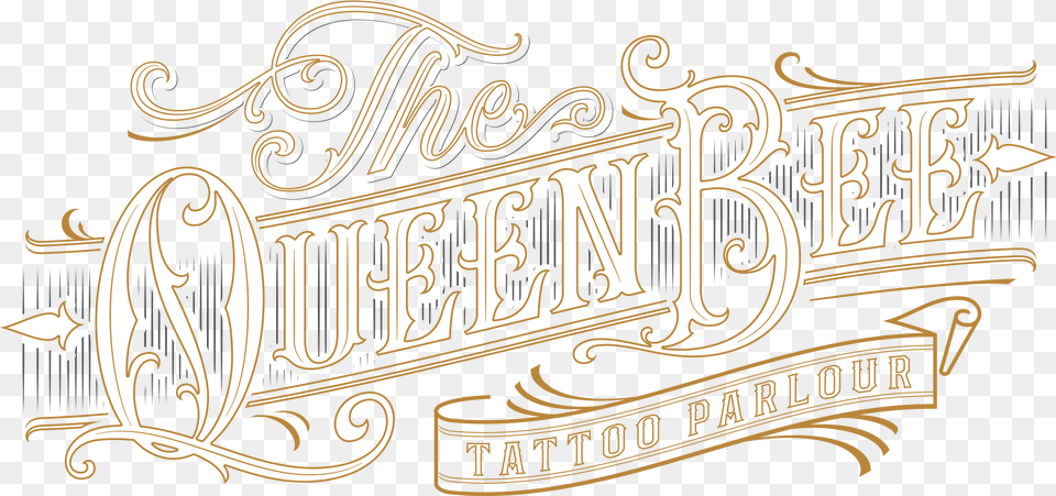 Queen Bee Tattoo Parlour Queen Bee Tattoo Parlour Illustration, Calligraphy, Handwriting, Text, Architecture Png