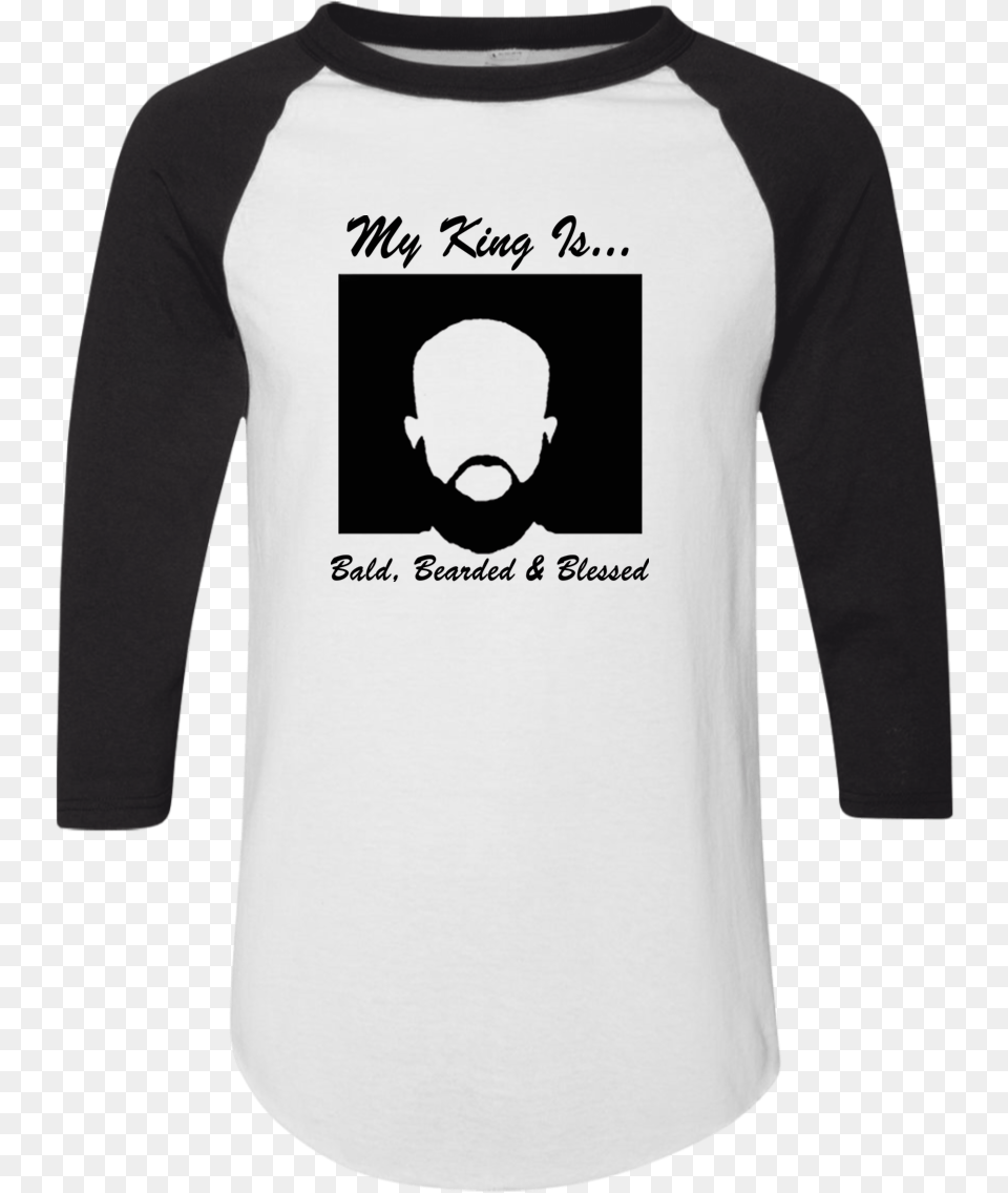 Queen Black And White Raglan With Black Logo Long Sleeved T Shirt, T-shirt, Sleeve, Clothing, Long Sleeve Free Png Download