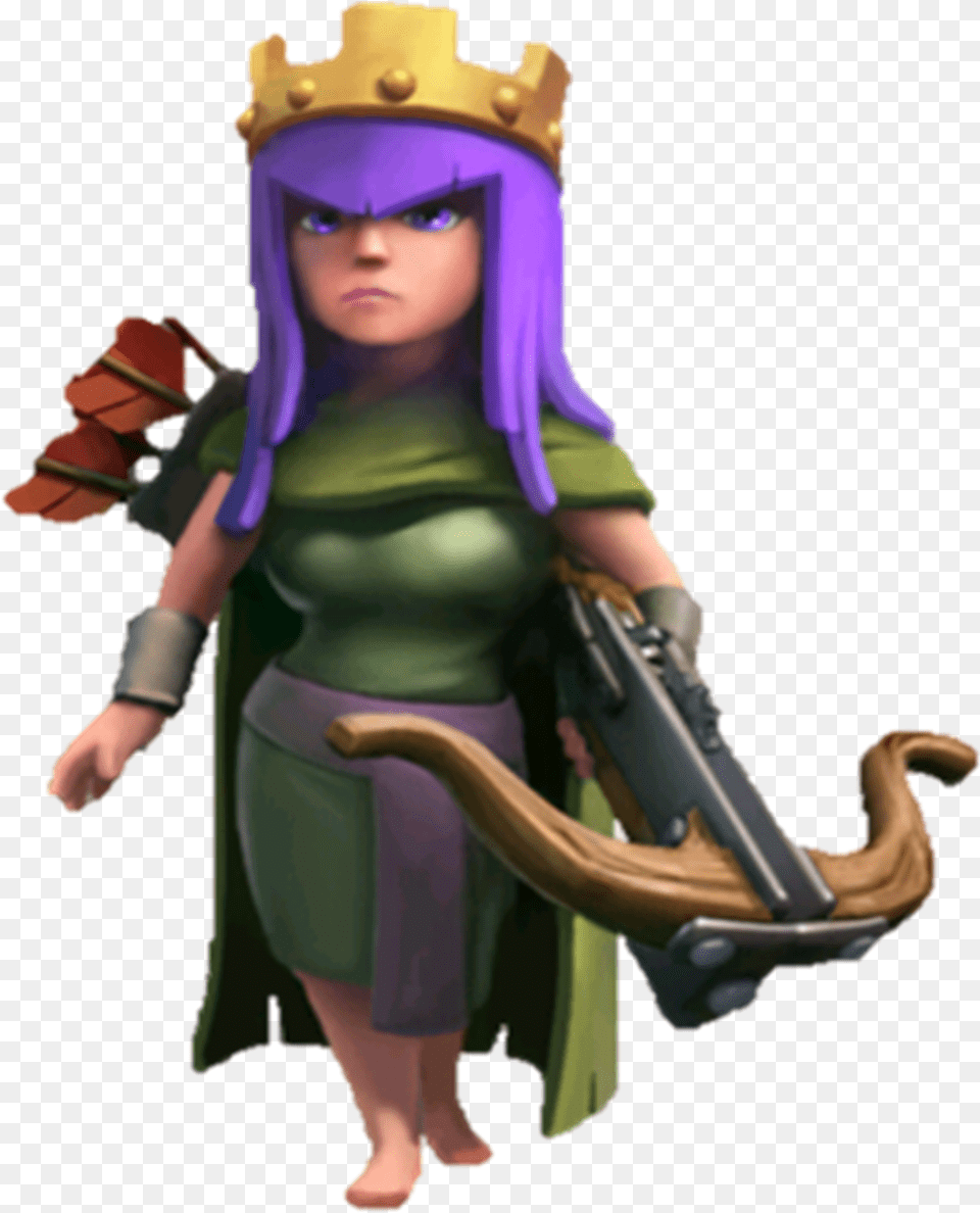 Queen Character Fictional Archer Icon Clash Of Clans Archer King, Clothing, Costume, Person, Baby Png