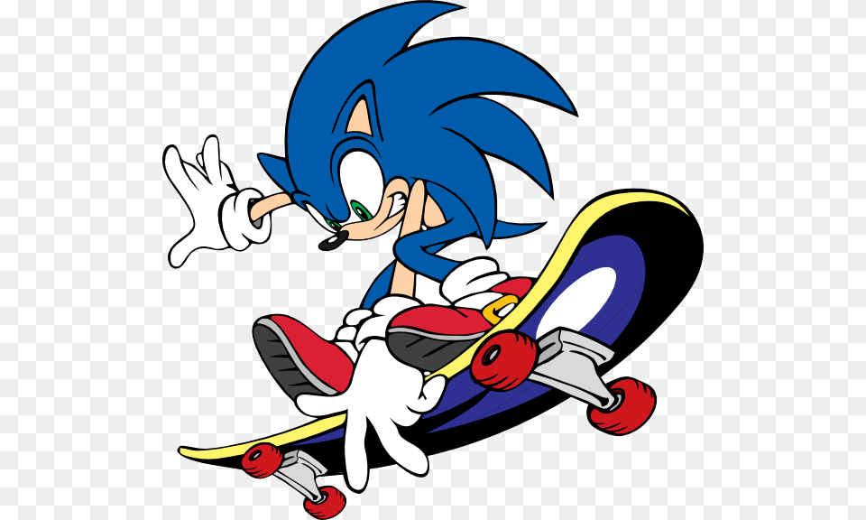 Queen Clipart Gambar Sonic On A Skateboard, Book, Comics, Publication, Device Free Transparent Png