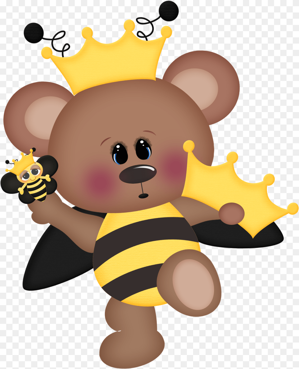 Queen Clipart Spelling Bee Bear And The Bee Bears Bees Clipart, Toy, Winter, Snowman, Snow Png