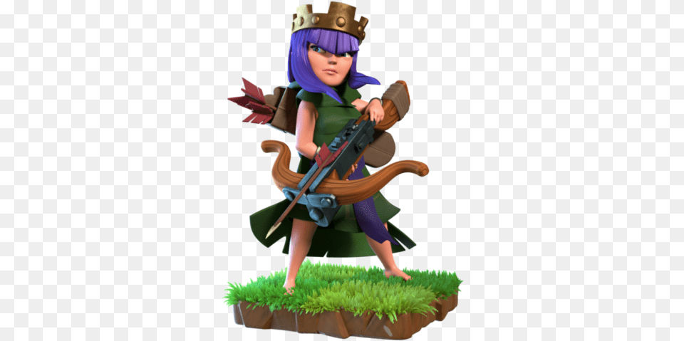 Queen Coc Clash Of Clans Archer Queen, Figurine, Baby, Person, Elf Png Image