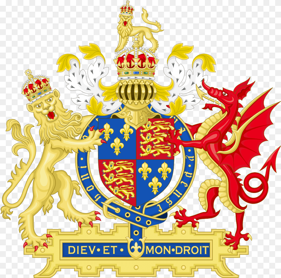 Queen Elizabeth 1 Coat Of Arms, Emblem, Symbol, Logo, Badge Free Png Download