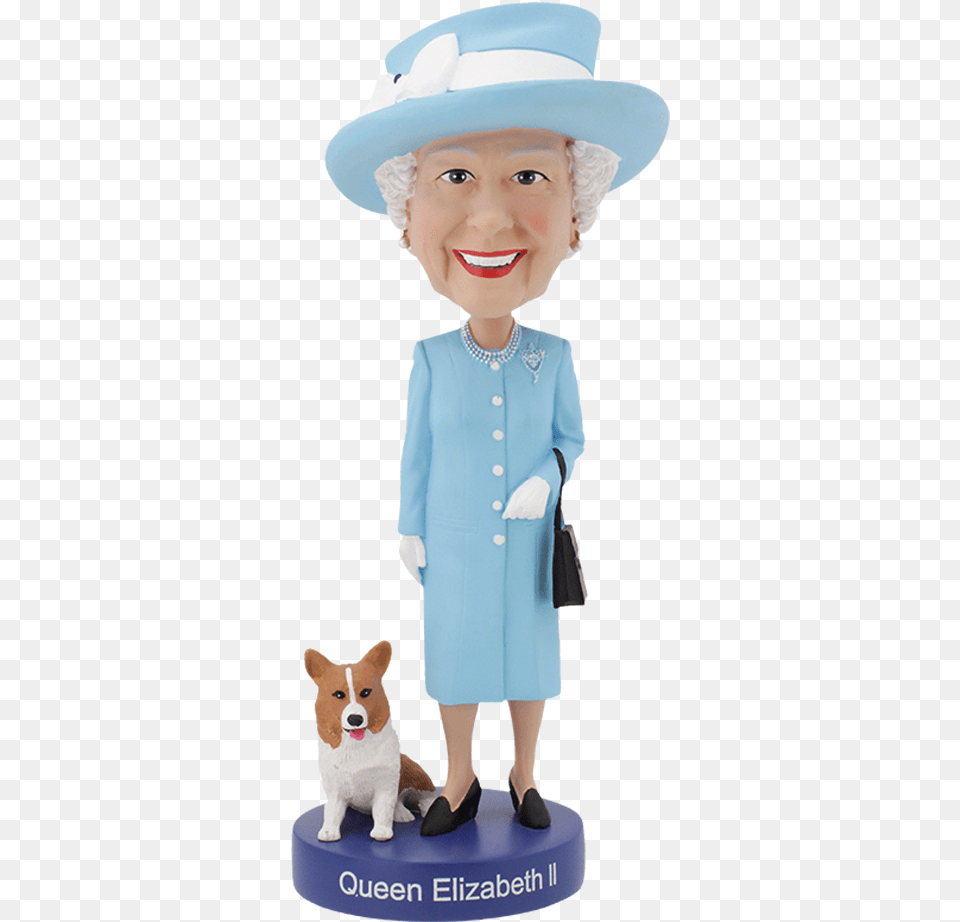 Queen Elizabeth Ii Bobblehead Bobble Head Queen Elizabeth, Clothing, Coat, Figurine, Hat Png