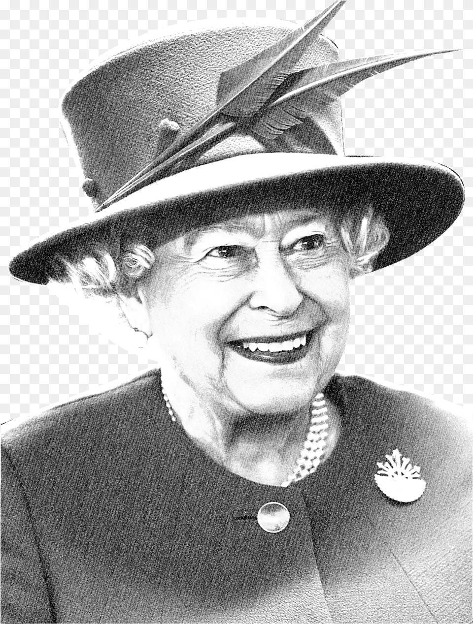 Queen Elizabeth Silhouette British Hat London Queen Elizabeth On Decorum, Person, Lady, Adult, Woman Png Image