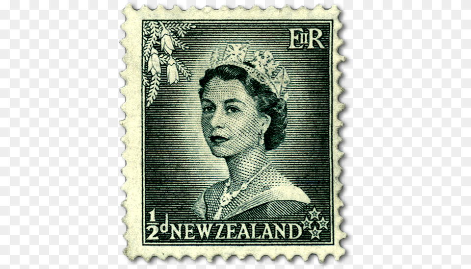 Queen Elizabeth Stamp New Zealand, Postage Stamp, Adult, Bride, Female Free Png Download