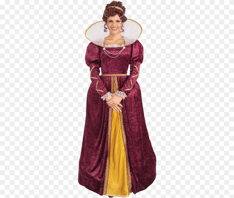 Queen Elizabeth Women S Costume Elizabethan Queen Costume, Lady, Person, Adult, Clothing Free Png Download