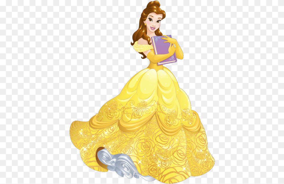 Queen Emma Chocolate Transparent U0026 Clipart Disney Princess Belle With Book, Figurine, Clothing, Dress, Formal Wear Png