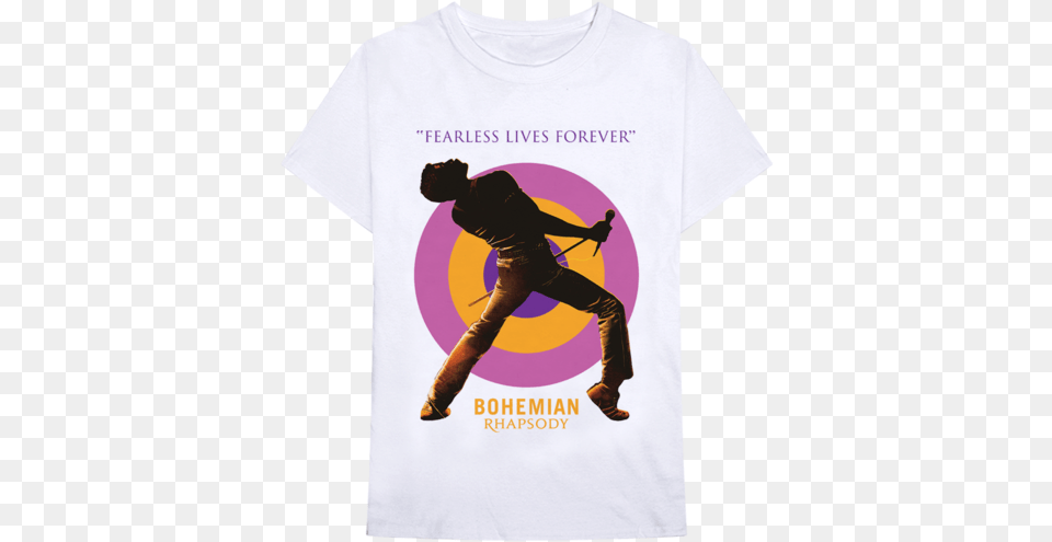 Queen Fearless Lives Forever Bohemian Rhapsody T Shirt Fearless Lives Forever Queen, Clothing, T-shirt, Adult, Male Png