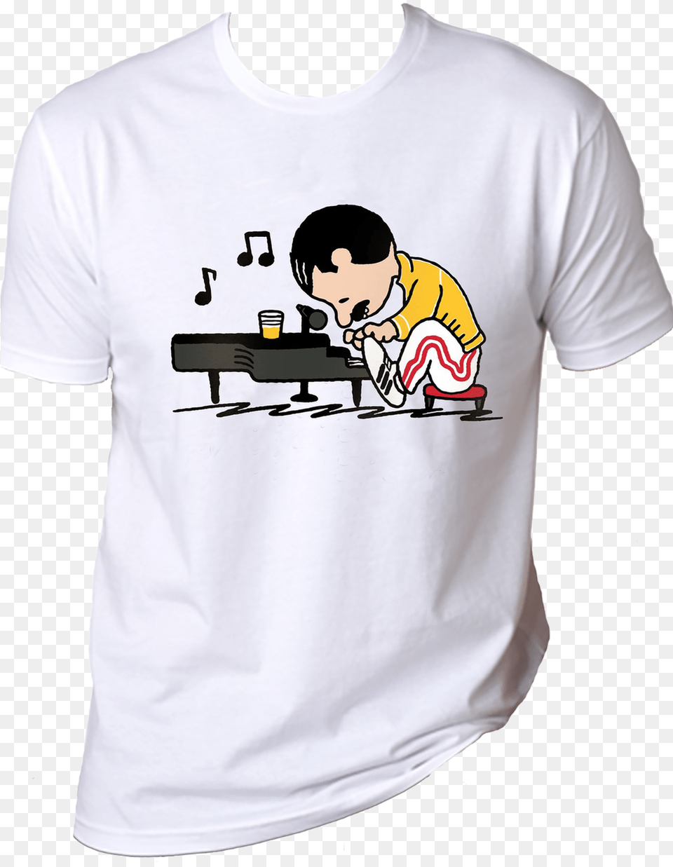 Queen Freddie Mercury Schroeder Cartoon Charlie Brown Freddie Mercury Shirt, Clothing, T-shirt, Weapon, Firearm Png