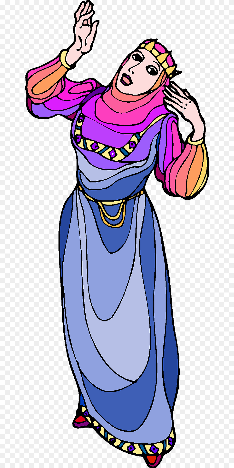 Queen From Old Novel Clipart, Adult, Cartoon, Female, Person Png