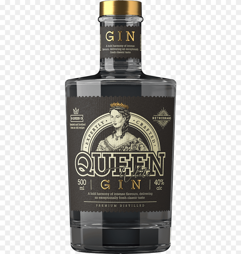Queen Gin, Alcohol, Beverage, Liquor, Person Free Png Download