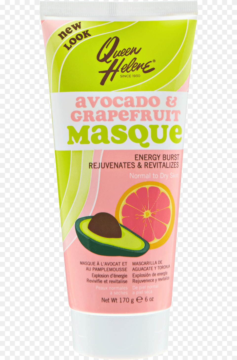 Queen Helene Avocado And Grapefruit Facial Masque, Bottle, Lotion, Produce, Plant Free Png