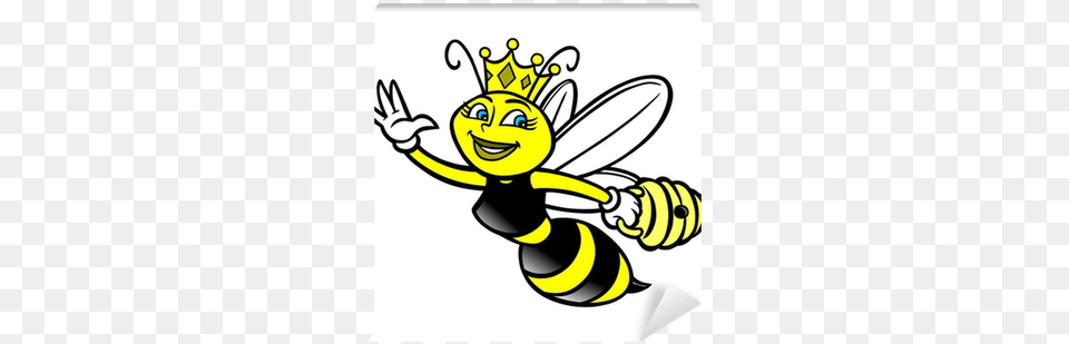 Queen Honey Bee Drawing, Animal, Insect, Invertebrate, Wasp Png Image