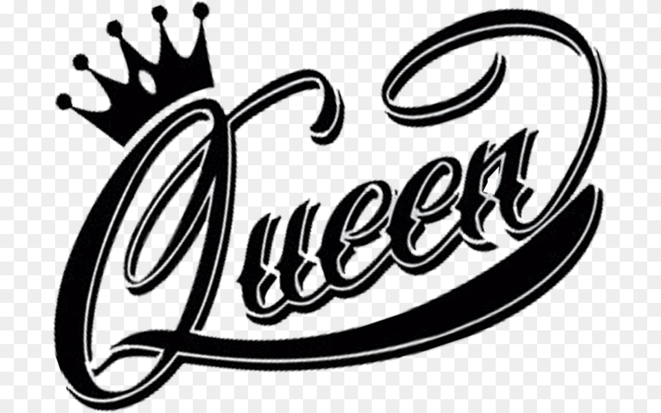 Queen Logo Image, Handwriting, Text, Calligraphy Free Transparent Png