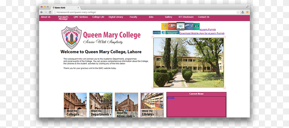 Queen Mary College Lahore, File, Webpage Free Png Download