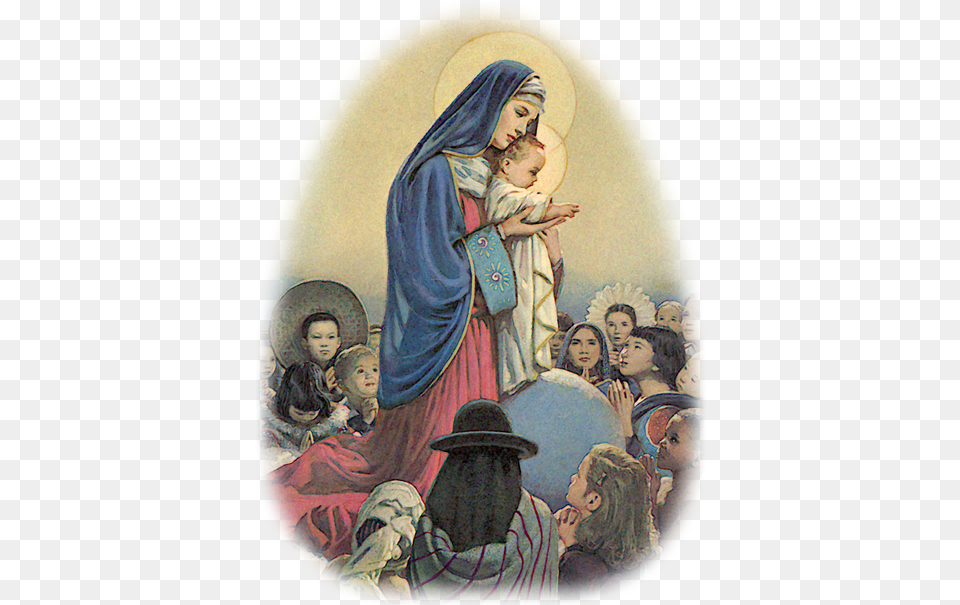 Queen Of Apostles Hijos De Maria Santisima, Art, Painting, Adult, Female Free Png Download