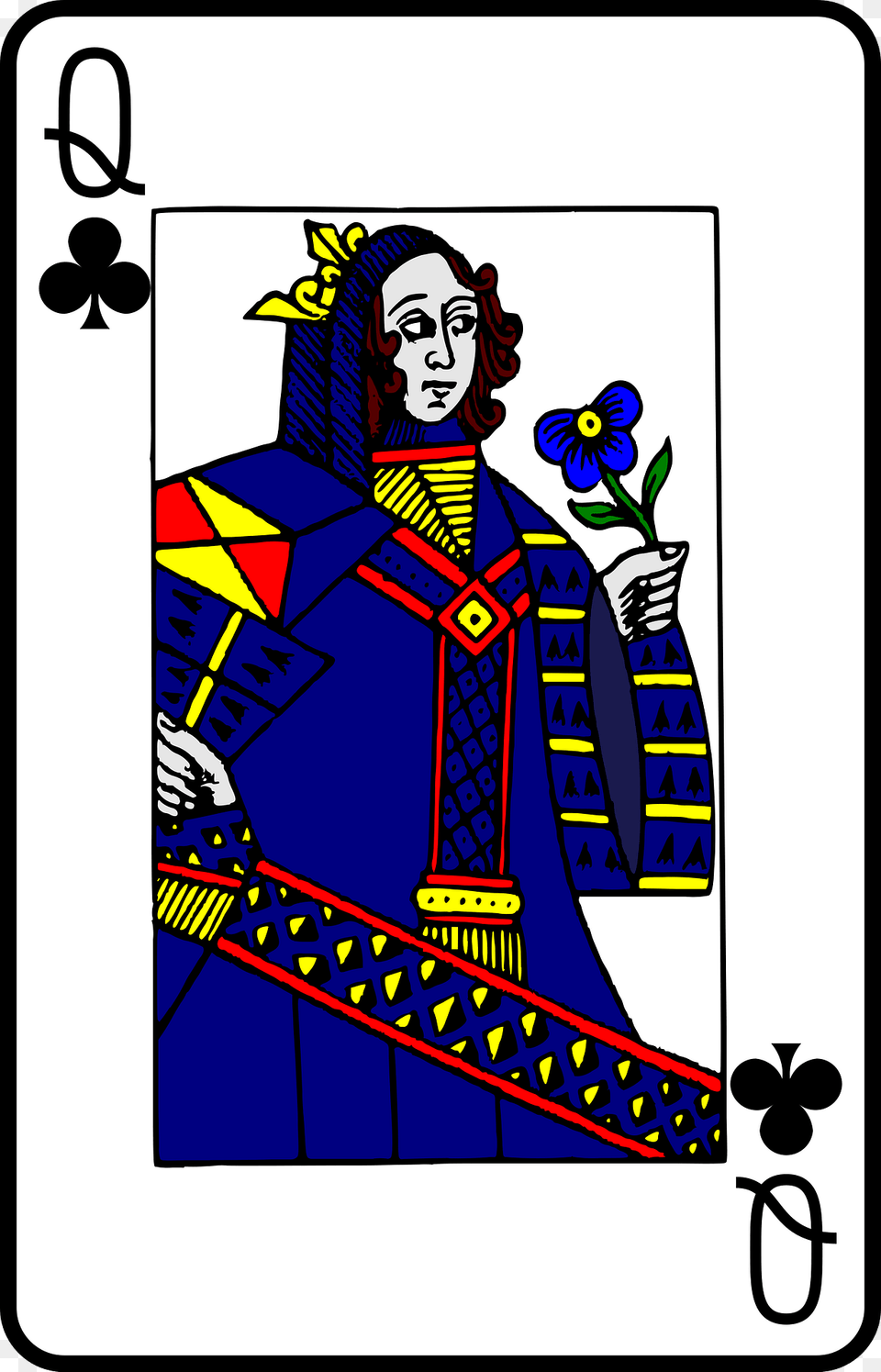 Queen Of Clubs Clipart, Person, Art, Face, Head Png