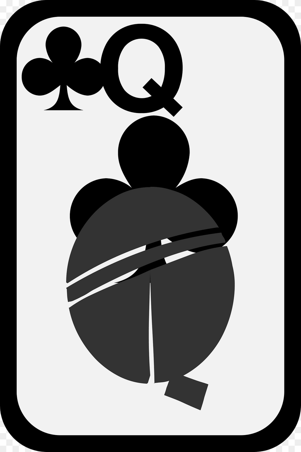 Queen Of Clubs Clipart, Stencil, Person, People, Plant Free Png Download
