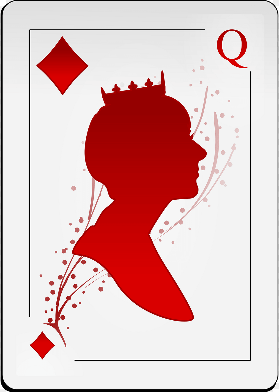 Queen Of Diamonds Clipart, Silhouette, Art, Graphics, Logo Free Transparent Png